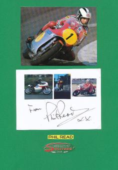 Phil Read  GB  7 x Weltmeister  Motorrad Sport Autogramm Karte  original signiert 