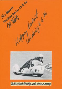 Helmut Fath † 1993 & Wolfgang Kalauch † 2007  Seitenwagen Gespann Motorrad Autogramm  Karte original signiert 