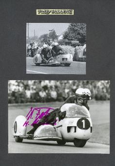 Helmut Fath † 1993 & Wolfgang Kalauch † 2007  Seitenwagen Gespann Motorrad Autogramm Foto original signiert 