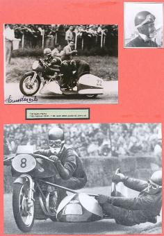 Ernesto Merlo † 2003  Italien  Seitenwagen Gespann Motorrad Autogramm Foto original signiert 