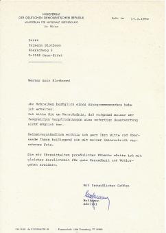 Theodor Hoffmann † 2005  Admiral  DDR  Bundeswehr Militär Autogramm Brief  original signiert 
