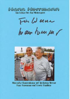 Hans Herrmann  Mercedes  Formel 1 Auto Motorsport  Autogramm Karte original signiert 