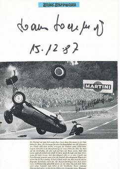 2  x  Hans Herrmann  Mercedes  Formel 1 Auto Motorsport  Autogramm Bild + Karte original signiert 