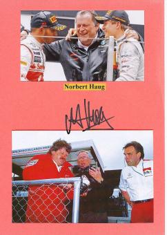 Norbert Haug  Mercedes  Formel 1 Auto Motorsport  Autogramm Karte original signiert 