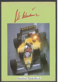 Manfred Winkelhock † 1985  Formel 1 Auto Motorsport  Autogramm Karte original signiert 