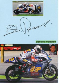 Doriano Romboni † 2013  Italien  Motorrad Sport Autogramm Karte original signiert 