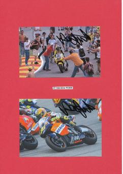 2  x  Valentino Rossi  Italien  9 x Weltmeister Motorrad Autogramm Bild  original signiert 