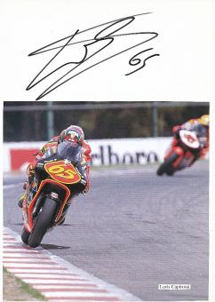 Loris Capirossi  Italien  3 x Weltmeister Motorrad Autogramm Karte  original signiert 