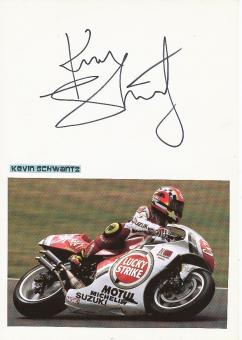 Kevin Schwantz  USA 1993  Weltmeister Motorrad Autogramm Karte  original signiert 