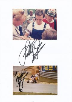 2  x  Freddie Spencer  USA  3 x Weltmeister Motorrad Autogramm Foto & Karte  original signiert 