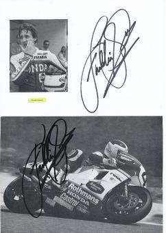 2  x  Freddie Spencer  USA  3 x  Weltmeister Motorrad Autogramm Karte & Bild  original signiert 