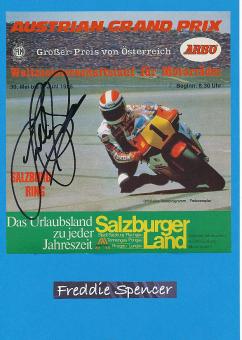 Freddie Spencer  USA  3 x  Weltmeister Motorrad Autogramm Bild  original signiert 