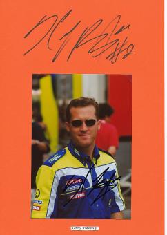 2  x Kenny Roberts Junior  USA  2000 Weltmeister Motorrad Autogramm Foto & Karte  original signiert 