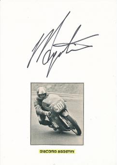 Giacomo Agostini  Italien  15 x Weltmeister Motorrad Autogramm Karte  original signiert 