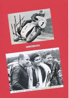 2  x  Giacomo Agostini  Italien  15 x  Weltmeister Motorrad Autogramm Bild  original signiert 
