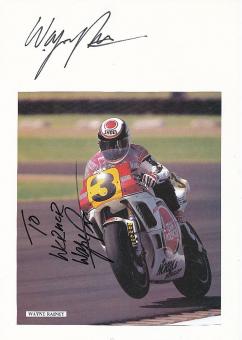 2  x  Wayne Rainey  USA  3 x  Weltmeister Motorrad Autogramm Karte & Bild  original signiert 