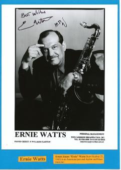 Ernie Watts  Jazz Saxophonist  Musik Autogramm Foto original signiert 