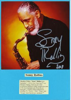 Sonny Rollins  Jazz Saxophonist  Musik Autogramm Foto original signiert 