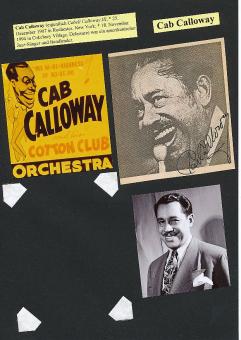 Cab Calloway † 1994 Jazz Saxophonist  Musik Autogramm Bild original signiert 