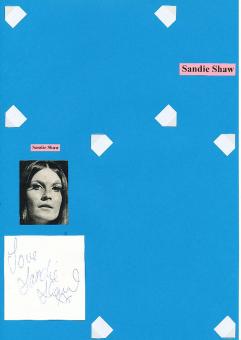 Sandie Shaw Musik Autogramm Karte original signiert 