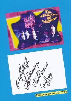 The Legends of Doo Wop  Jimmy Gallagher & Tony Passalaqua & Steve Horn & Johnny Tarangelo Musik Autogramm Karte original signiert 
