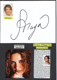 Soraya † 2006  Kolumbien  Musik Autogramm Karte original signiert 