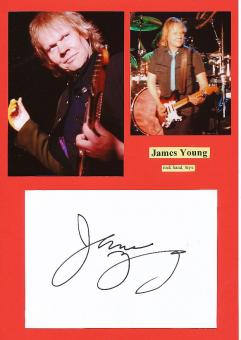 James Young  Styx  Musik Autogramm Karte original signiert 