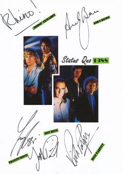 Status Quo   1988  Musik Autogramm Karte original signiert 