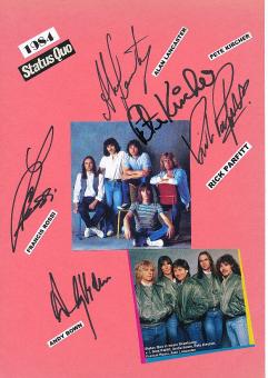 Status Quo   1984  Musik Autogramm Karte original signiert 