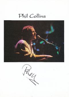 Phil Collins  Genesis  Musik Autogramm Karte original signiert 