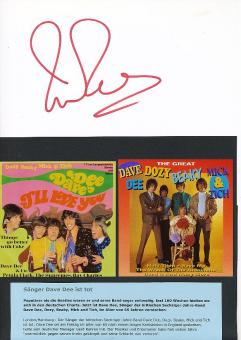 Dave Dee † 2009  Musik Autogramm Karte original signiert 