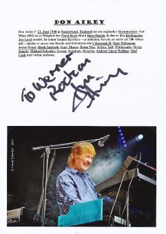 Don Airey  Deep Purple  Musik Autogramm Karte original signiert 
