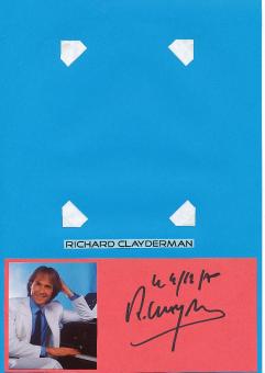 Richard Clayderman  Musik Autogramm Karte original signiert 