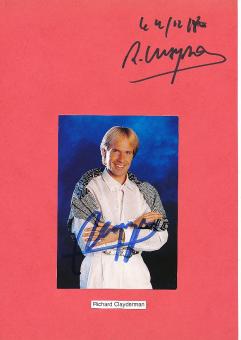 2  x  Richard Clayderman  Musik Autogrammkarten original signiert 