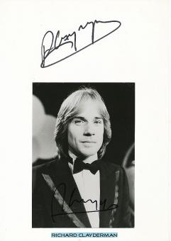 2  x  Richard Clayderman  Musik Autogramm Foto + Karte original signiert 
