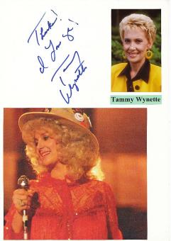 Tammy Wynette † 1998  Musik Autogramm Karte original signiert 
