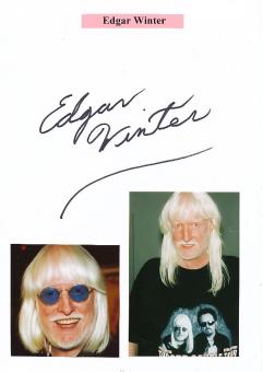 Edgar Winter  Musik Autogramm Karte original signiert 