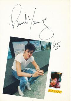 Paul Young  Musik Autogramm Karte original signiert 
