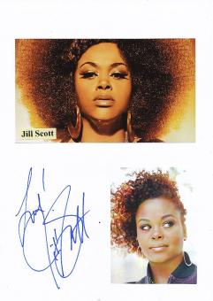 Jill Scott  USA  Musik Autogramm Karte original signiert 