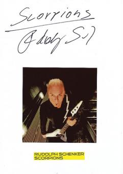 Rudolf Schenker  Scorpions  Musik Autogramm Karte original signiert 