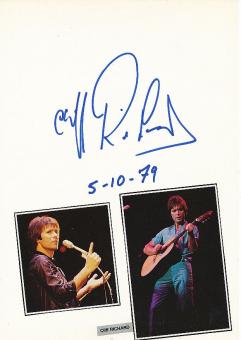 Cliff Richard  Musik Autogramm Karte original signiert 