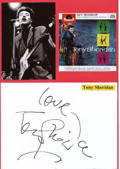 Tony Sheridan † 2013  Musik Autogramm Karte original signiert 