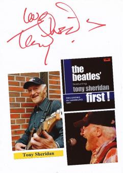 Tony Sheridan † 2013  Musik Autogramm Karte original signiert 