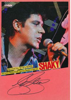 Shakin Stevens  Musik Autogramm Karte original signiert 