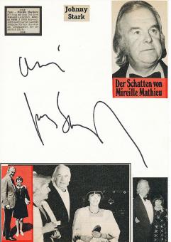 Johnny Stark † 1989 Impresario von Edith Piaf & Mireile Mathieu  Musik Autogramm Karte original signiert 