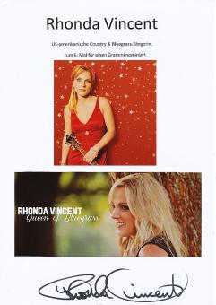 Rhonda Vincent  Country  Musik Autogramm Karte original signiert 