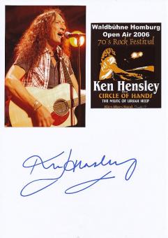 Ken Hensley † 2020  Uriah Heep  Musik Autogramm Karte original signiert 