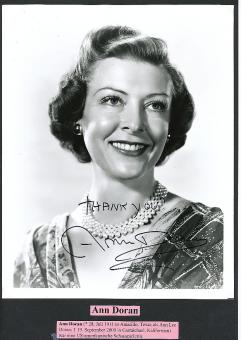 Ann Doran † 2000  Film & TV Autogramm Foto  original signiert 