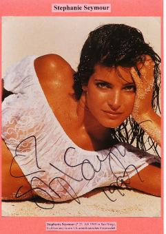Stephanie Seymour  Film & TV Autogramm Foto  original signiert 