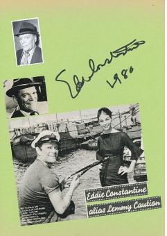 Eddie Constantine † 1992  Film & TV Autogramm Karte original signiert 